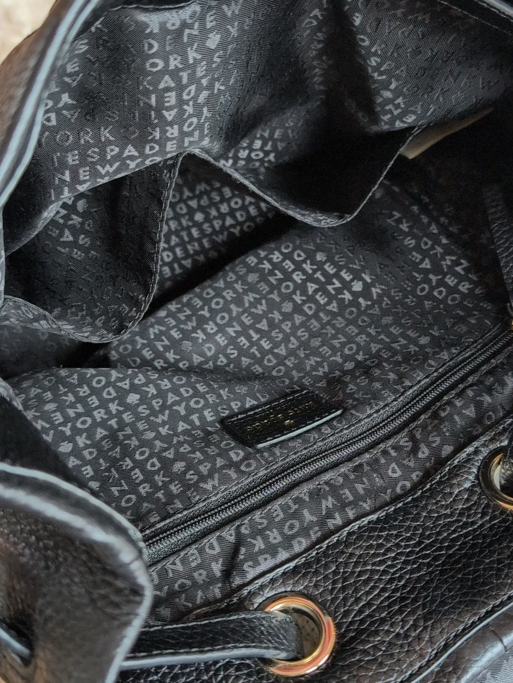 Kate Spade Chester Street Kacy Black Pebbled Leather Backpack Small Adjustable